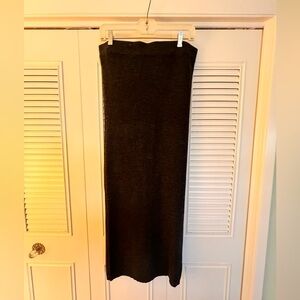 Fenn Wright Manson Charcoal Gray Maxi Pencil Skirt, Size L